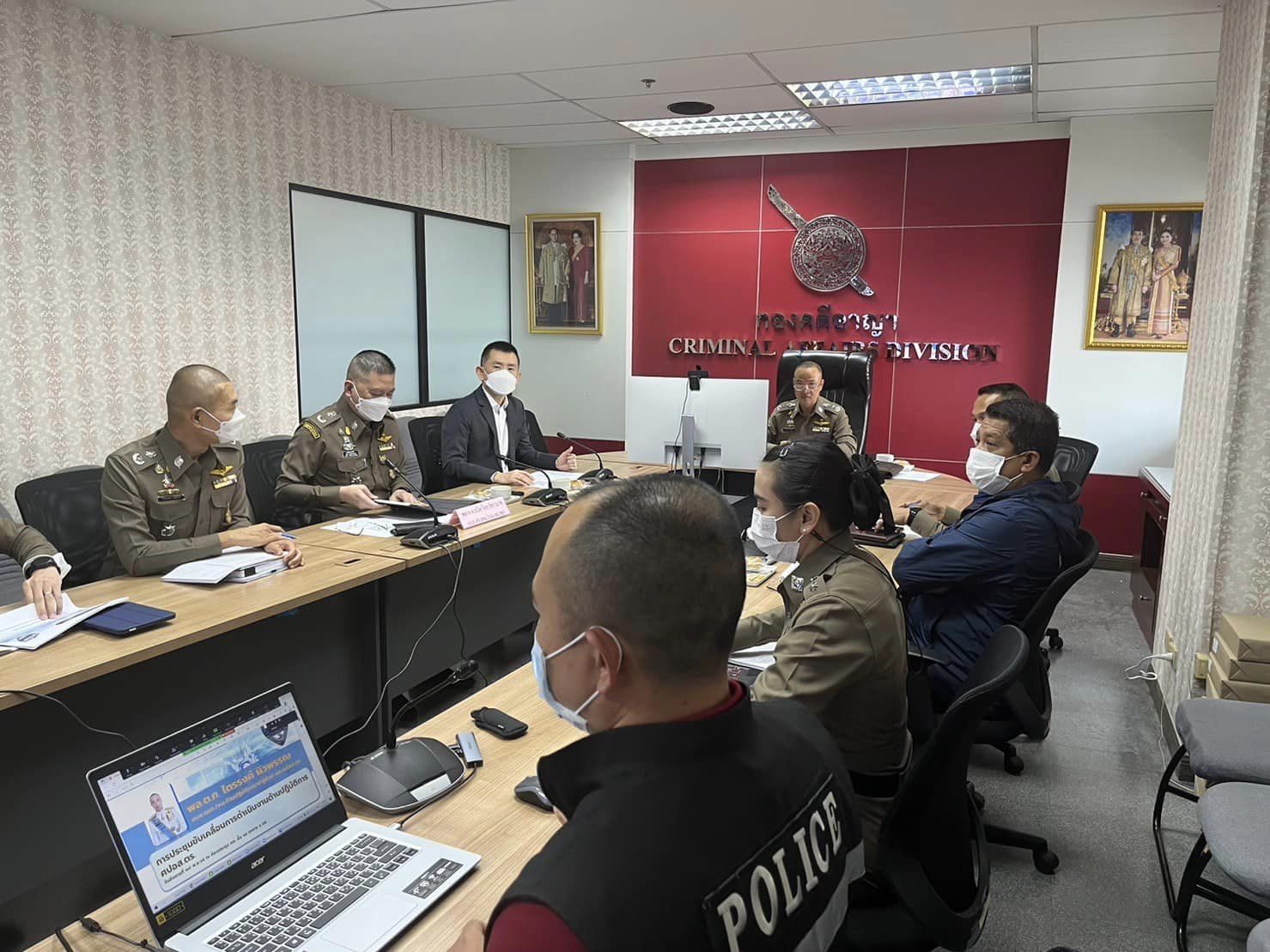 พล.ต.ท.ไตรรงค์ ผิวพรรณ ผบช.กมค. เป็นประธานการประชุมขับเคลื่อนการดำเนินงานด้านปฎิบัติการ ศปอส.ตร.
