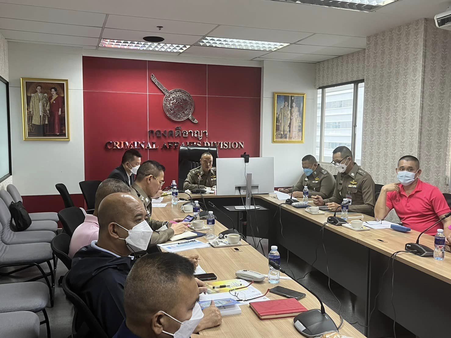 พล.ต.ท.ไตรรงค์ ผิวพรรณ ผบช.กมค. เป็นประธานการประชุมคณะทำงานคดีมั่นคง