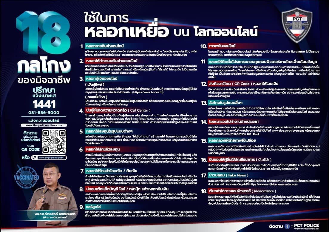 เตือนภัย !!! 18 กลโกง ของมิจฉาชีพ ที่ใช้ในการหลอกเหยื่อ บนโลกออนไลน์