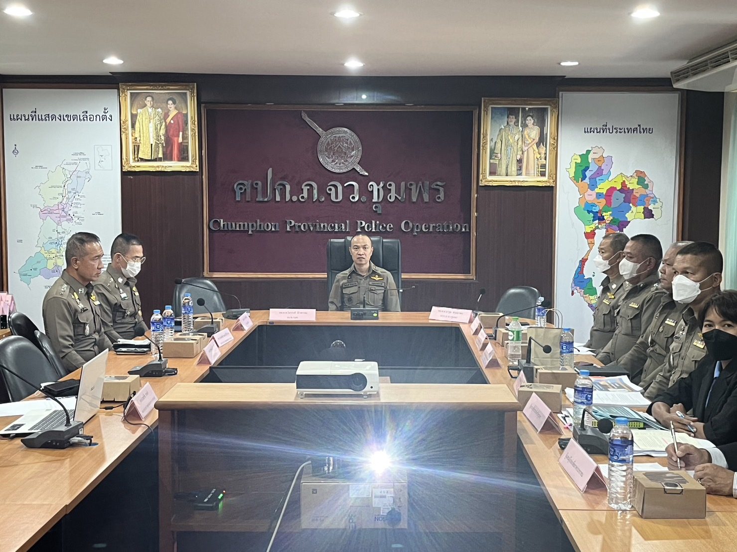 พล.ต.ท.ไตรรงค์ ผิวพรรณ ผบช.กมค. เดินทางมาตรวจเยี่ยม ภ.จว.ชุมพร และประชุมขับเคลื่อนการดำเนินการ ศูนย์ไกล่เกลี่ยข้อพิพาทภาคประชาชนประจำสถานีตำรวจ